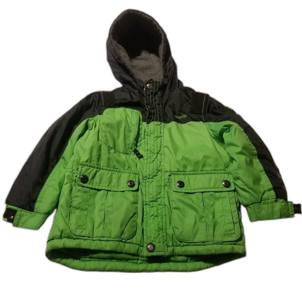 OshKosh B'Gosh Jacket Coat Boys Green Size 5 Fall Winter